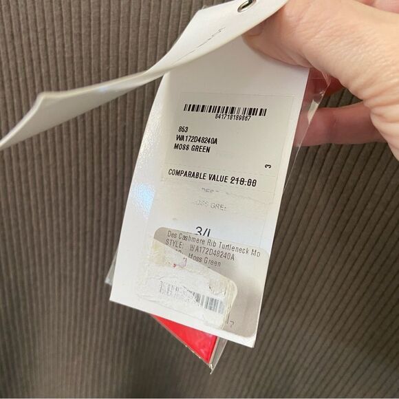 NWT John Elliott Des Cotton Cashmere Cropped Ribbed Turtleneck size 2 Medium - Picture 4 of 6